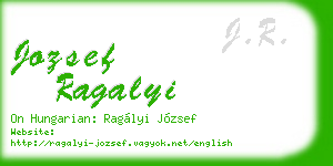 jozsef ragalyi business card